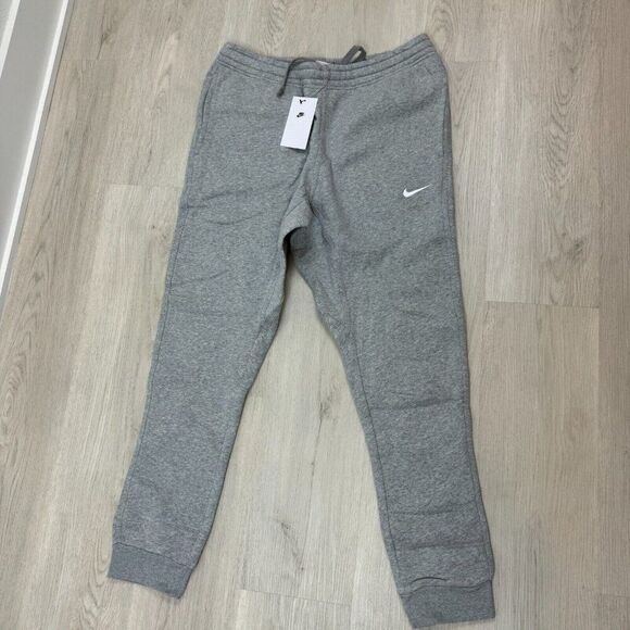 Nike Club Fleece Jogger Tapered Pants Mens Large Heather Grey 826431 063 - Picture 1 of 4